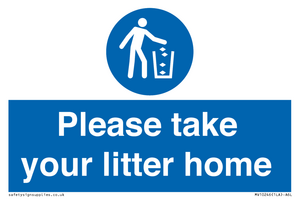Please take your litter home